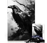 Puzzle monocromatico da 1000 pezzi "Il Corvo" per adulti, gioco di logica e intrattenimento, pezzo di alta qualità e fine art 50x75cm
