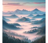 Puzzle Montagna della nebbia, puzzle 300 pezzi per Adulti e Ragazzi 14x14inch, Intrattenimento Creativo, Sfide Divertenti, Bellissimi Regali per Gli Amanti dei Puzzles, puzzles Decorazione per Casa