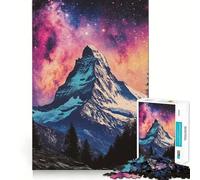 Puzzle "Montagna sotto le stelle" da 1000 pezzi per adolescenti, ideale per rafforzare la memoria, perfetto per il tempo libero a casa, con bordi puliti e un regalo prezioso (38x52cm)