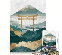 Puzzle Montagna Tori Gate Oro per ragazzi, 1000 pezzi, stimola la memoria, rilassante, divertente, da assemblare, (38x52cm)