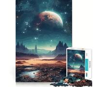 Puzzle "Montagne e Pianeti" per adulti, 1000 pezzi, gioco di logica, divertimento rilassante, taglio preciso, lista dei desideri di Babbo Natale (38x26cm)