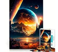 Puzzle "Montagne e Pianeti" per adulti, 1000 pezzi, gioco di logica e abilità, antistress, taglio preciso, regalo elegante (38x52cm)
