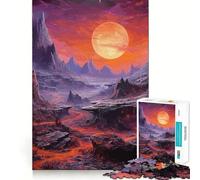 Puzzle "Montagne e Pianeti" per ragazzi, 1000 pezzi, gioco di logica fine, morbido, rilassante, bordi puliti, regalo di alta qualità (50x75cm)