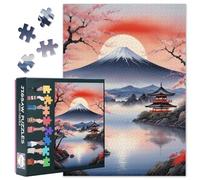Puzzle Monte Fuji Paesaggio 1000 Pezzi Puzzle per Adulti, Giochi Educativi Regali Artwork Puzzle, Difficile e Sfida Dimensioni Finito è 69,8 x 50 cm