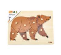 Puzzle Montessori in legno VIGA orso con pioli