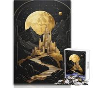 Puzzle Moonlight Golden Fortress per adulti, 1000 pezzi, sfida mentale, gioco di apprendimento, sorpresa premurosa per le celebrazioni, dimensioni 38x52cm