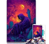 Puzzle "Morte nel cimitero" da 1000 pezzi per adulti, difficile da completare ma divertente e umoristico, unico come decorazione per la casa e regalo, 50x75cm