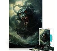 Puzzle "Mostri Marini in Rabbia" da 1000 pezzi per adolescenti Rafforza la memoria, calma e rilassa Bordo di qualità Regalo perfetto (38x52cm)