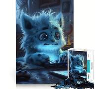 Puzzle "Mostro Blu Non Soffice" da 1000 pezzi,divertente per allenare la mente,con componenti robusti e ben definiti,ideale per momenti di svago in casa (38x52cm)