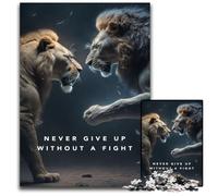 Puzzle motivazionali "Non mollare mai" da 1000 pezzi per adulti,puzzle impossibili per adulti,per decorazioni per la casa,allenamento del cervello e regali per le feste,26X38CM/10,23x14,96 pollici.