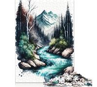 Puzzle Mountain III Relax Challenge, puzzle di carta rettangolare per bambini e bambine, regalo per la festa del papà, 1000 pezzi (26x38 cm)