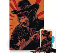 Puzzle Mr Monkey Blues Night per adulti, 1000 pezzi, Logic Boost Toy Group, Joy Premium Edge, sorpresa di compleanno (38x26cm)