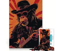 Puzzle Mr Monkey Blues Night per ragazzi, 1000 pezzi, stimola la memoria, rilassante, divertente, da assemblare, (50x75cm)