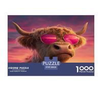 Puzzle Mucca delle Highlands pop art 1000 Pezzi | Difficile E Sfidante | Giochi Di Puzzle E Decorativo Per Casa 38x26cm/1000pcs