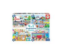 Puzzle Multi 4 In 1 Junior da 20 a 80 pezzi: Eroi In Azione