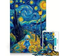 Puzzle Mummia nella notte stellata per ragazzi, 1000 pezzi, stimola la memoria, rilassante, divertente, da assemblare, (38x52cm)