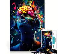 Puzzle musicale "Brain Explosion" da 1000 pezzi per adulti, gioco di logica, rilassante e divertente, ideale come regalo di Babbo Natale (38x26cm)