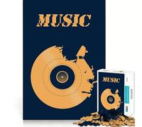 Puzzle musicale con 1000 pezzi,senza sbavature,portatile e adatto ai viaggi (50x75cm)