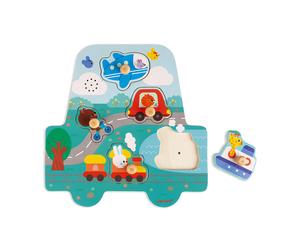 Puzzle Musicale I Piccoli Bolidi 5 pezzi (legno)