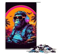 Puzzle musicale Monkey Dj da 1000 pezzi, puzzle per adulti, adatto a coppie e adolescenti dai 14 anni in su. 1000 pezzi.