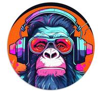 Puzzle musicale Monkey Dj per adulti, 1000 pezzi, relax e sfida, decorazioni per la casa colorate, amici, 67,5x67,5 cm.