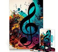 Puzzle musicale "Sinfonia V" per adulti, 1000 pezzi, gioco di logica e divertimento rilassante con bordi lisci, regalo speciale (38x26cm)