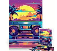 Puzzle musicale Synthwave per adulti, 1000 pezzi, gioco di abilità mentale, assemblaggio lento, regalo perfetto (38x52cm)