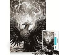 Puzzle Mystic Black Phoenix da 1000 pezzi per adolescenti, migliora la memoria, hobby tranquillo, bordi precisi, regalo di compleanno (38x52cm)