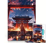 Puzzle Mystic Kitsune Gateway da 1000 pezzi per adolescenti, stimola la memoria, antistress, con bordi netti, decorazione da parete (50x75cm)