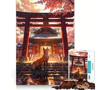 Puzzle Mystic Kitsune Gateway da 1000 pezzi per adulti e ragazzi, gioco di logica, relax, taglio perfetto, oggetto da collezione per Babbo Natale (50x75cm)