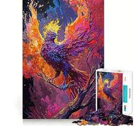 Puzzle Mystic Phoenix per adulti, 1000 pezzi, gioco di logica stimolante, rilassante, con bordi trasparenti, regalo artistico (38x26cm)