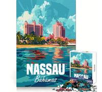 Puzzle Nassau Bahamas da 1000 pezzi per adolescenti, per rafforzare la memoria, ideale per la casa e il tempo libero, con bordi puliti, un regalo prezioso (50x75cm)