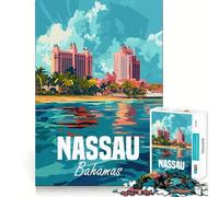 Puzzle Nassau Bahamas da 1000 pezzi per adolescenti, per rafforzare la memoria, ideale per la casa e il tempo libero, con bordi puliti, un regalo prezioso (50x75cm)