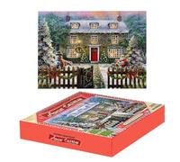 Puzzle Natalizio 2025, Calendario Del Conto Alla Rovescia Di Natale Con 1000 Pezzi Puzzle, Giocattolo Per Il Conto Alla Rovescia 24 Giorni Per Bambini Adulti, 50 X 70 Cm