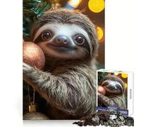 Puzzle natalizio a forma di bradipo da 1000 pezzi per adulti, regalo, gioco per allenare la mente, rilassante, artistico, da assemblare, regalo memorabile 50x75cm