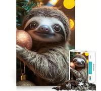 Puzzle natalizio a forma di bradipo da 1000 pezzi per adulti, regalo, gioco per allenare la mente, rilassante, artistico, da assemblare, regalo memorabile 50x75cm