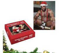Puzzle natalizio "Babbo Natale che controlla la sua lista" da 300 pezzi, divertente puzzle a sorpresa per adulti, regalo creativo per lo scambio di regali di Natale "Elefante Bianco (1)
