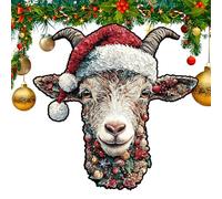 Puzzle natalizio - giocattolo educativo in legno - Puzzle festivo a forma di cervo - per la ricreazione relax adulti bambini ragazze amanti degli animali domestici casa compleanno