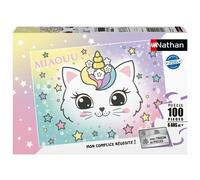 Puzzle Nathan 100 Pezzi Gattino Arcobaleno Pastel con Organizzatore