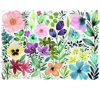 Puzzle Nathan L'herbier des jolies fleurs aquarellées Jennifer Lefèvre Collection Carte Blanche 1000 pièces