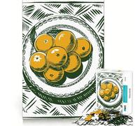 Puzzle "Natura morta con arance su piatto" per ragazzi, 1000 pezzi, stimola la memoria, gioco da interno, assemblaggio di immagini, regalo per le vacanze (38x52cm)