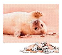 Puzzle naturalistici con foche da 500 pezzi per adulti e puzzle in legno, gioco educativo per famiglie, 500 pezzi (52x38 cm)