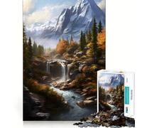 Puzzle naturalistico "Cascata nella foresta" per adulti,1000 pezzi,gioco stimolante per la mente,formato uniforme,pezzi precisi,ideale da portare in viaggio,regalo perfetto per allenare la mente