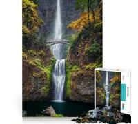 Puzzle naturalistico "Cascata nella foresta" per adulti,1000 pezzi,gioco stimolante per la mente,formato uniforme,pezzi precisi,ideale da portare in viaggio,regalo perfetto per allenare la mente