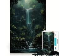 Puzzle naturalistico "Cascata nella foresta" per ragazzi,1000 pezzi,gioco stimolante per lo sviluppo mentale,pezzi di dimensioni uniformi e precisi,attività divertente per tutta la famiglia (38x26cm)