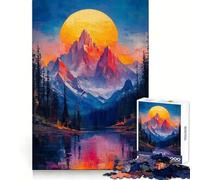 Puzzle naturalistico con montagna al tramonto per ragazzi, 1000 pezzi, gioco di logica e antistress, taglio preciso, regalo di Babbo Natale 50x75cm