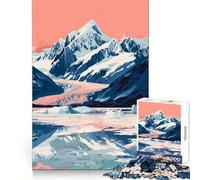 Puzzle naturalistico con paesaggio glaciale dell'Alaska per adulti, 1000 pezzi, sfida mentale, attività rilassante, montaggio perfetto, regalo festivo (50x75cm)