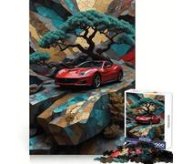 Puzzle naturalistico Ferrari rossa per adulti, 1000 pezzi, rompicapo rilassante, attività di assemblaggio immagini, regalo perfetto (38x26cm)