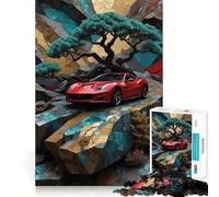 Puzzle naturalistico Ferrari rossa per adulti, 1000 pezzi, rompicapo rilassante, attività di assemblaggio immagini, regalo perfetto (38x26cm)