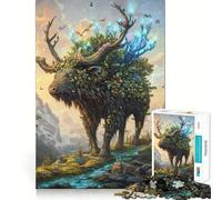 Puzzle Nature Spirit Elk per ragazzi, 1000 pezzi, stimola la memoria, rilassante, divertente, da assemblare, (38x26cm)